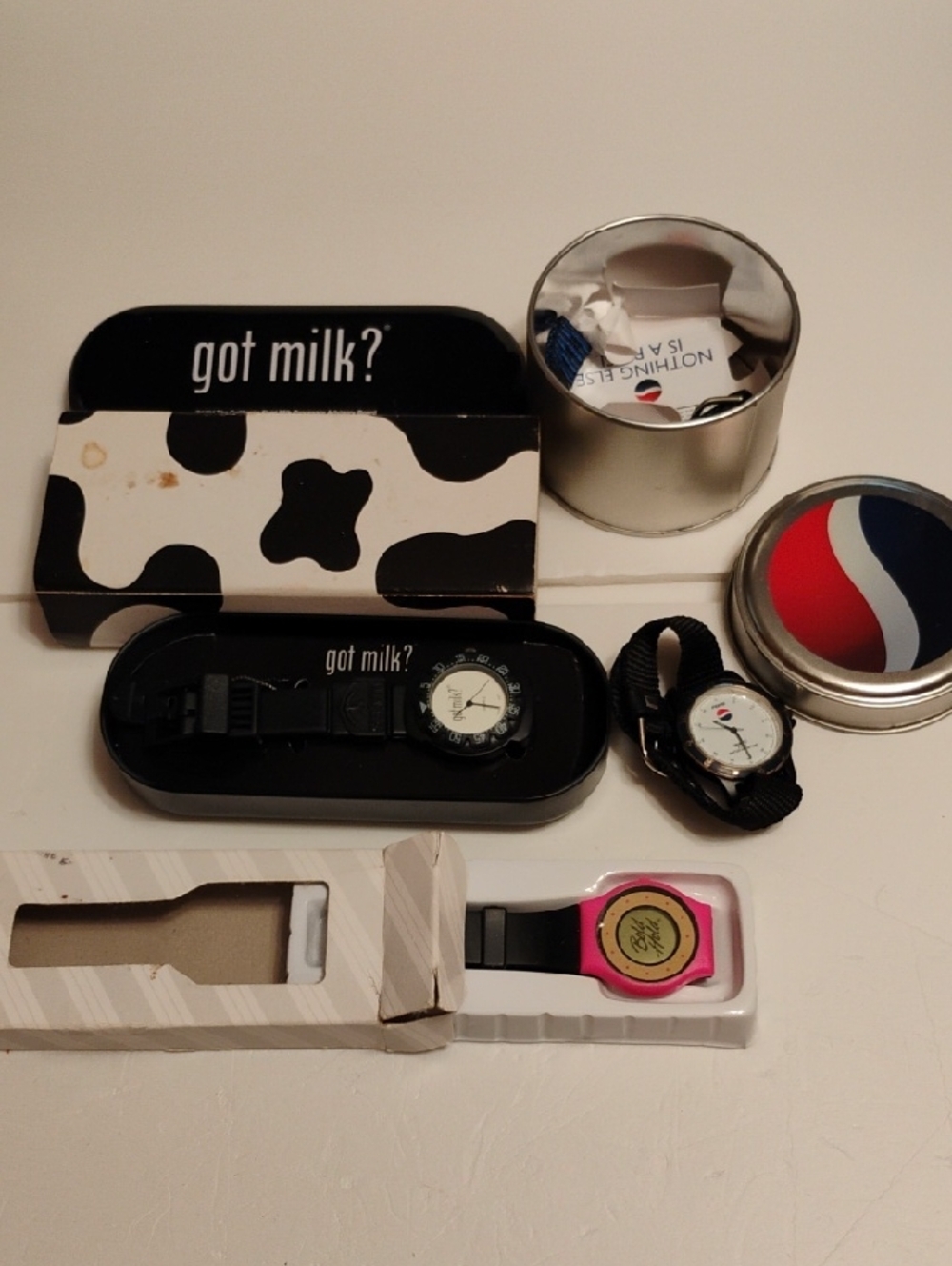 Got Milk? Black Watch Set with Pink Accent